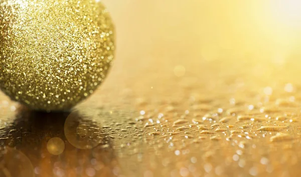 Altın christmas banner — Stok fotoğraf