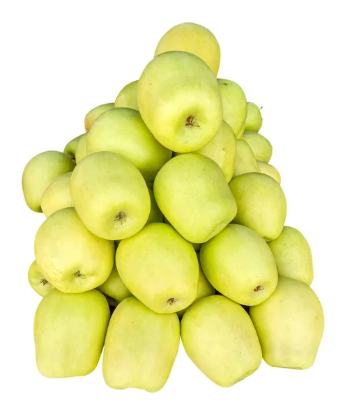 Zöld alma készlet elszigetelt — Stock Fotó