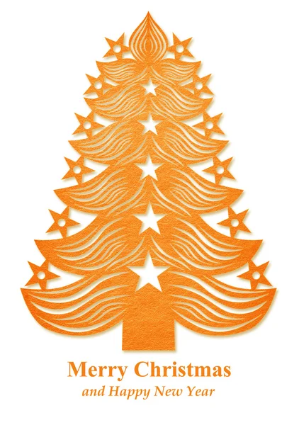 Árbol de Navidad de papel - naranja — Foto de Stock