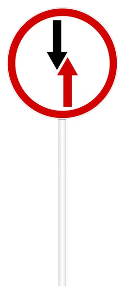 優先順位の交通標識 - 優先順位の動き — ストック写真