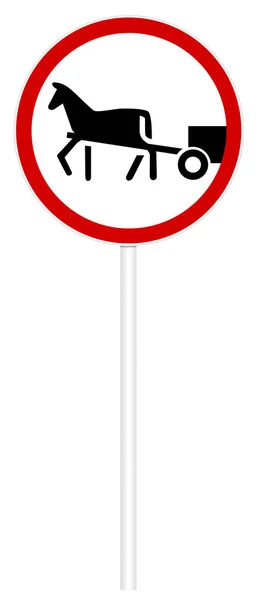 Запретительный дорожный знак - Картажное движение — стоковое фото