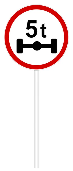 禁止交通标志-负载限制 — 图库照片
