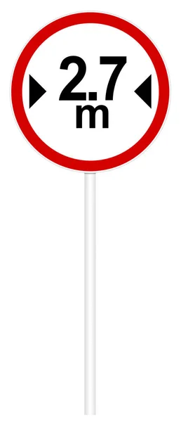 Prohibitory traffic sign - Limiting width — Stock Photo, Image