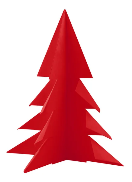 Рождественская елка из бумаги - красная — стоковое фото