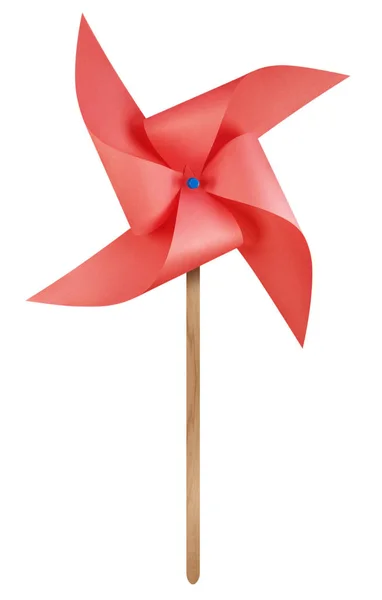 Paper windmill pinwheel - Red — Stock Photo, Image