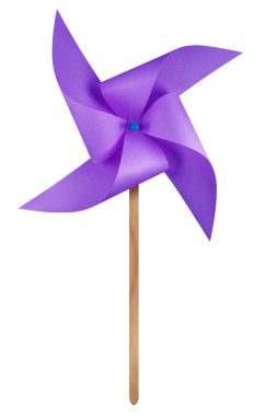 Paper windmill pinwheel - Violet clipart