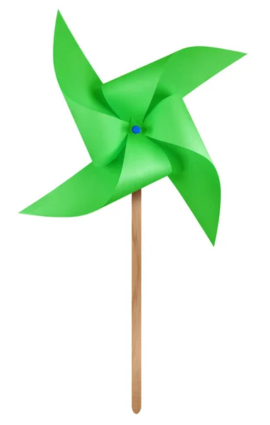 Molino de viento de papel - Verde —  Fotos de Stock