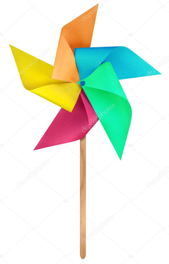 Paper windmill pinwheel - Colorful