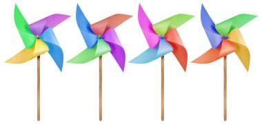 Kağıt yel değirmeni pinwheels - renkli