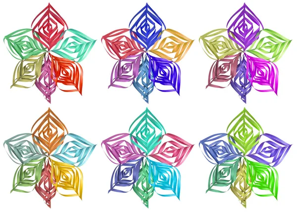 Christmas colorful paper snowflakes — Stock Photo, Image