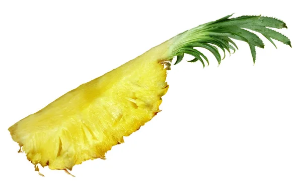 Ananászszelet fehér alapon izolálva — Stock Fotó