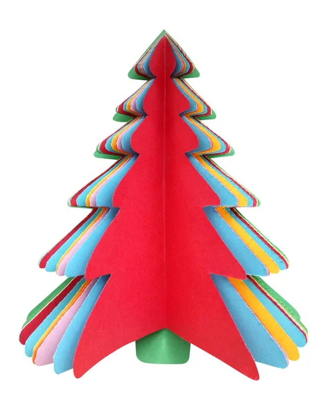 Árvore de Natal feita de papel - colorido — Fotografia de Stock