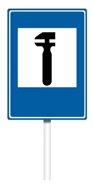 Panneau de signalisation informatif - Service de voiture — Photo