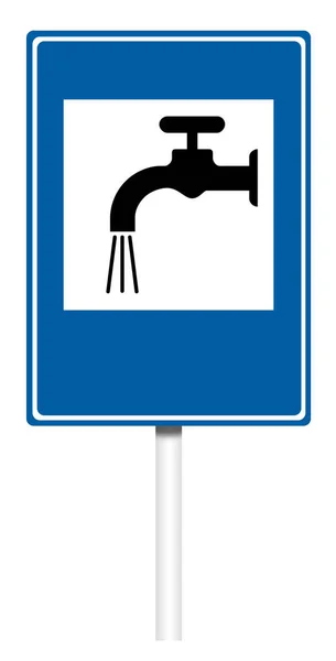 Znak informacyjny - wody pitnej — Zdjęcie stockowe