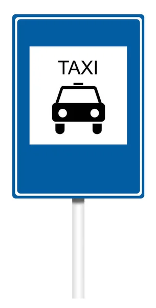 Informatives Verkehrsschild - Taxi — Stockfoto