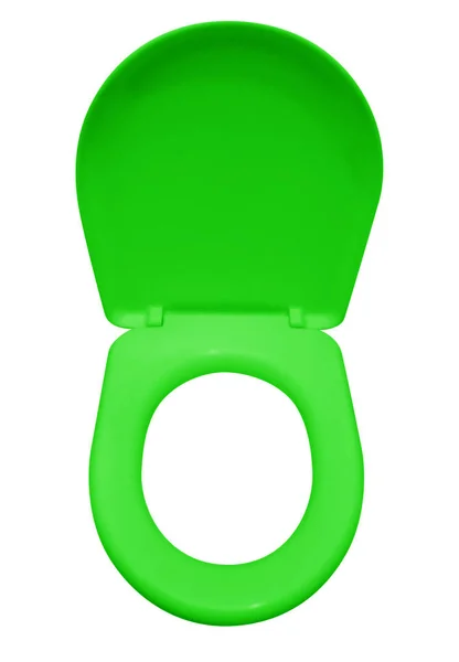 Kursi toilet terisolasi - hijau — Stok Foto