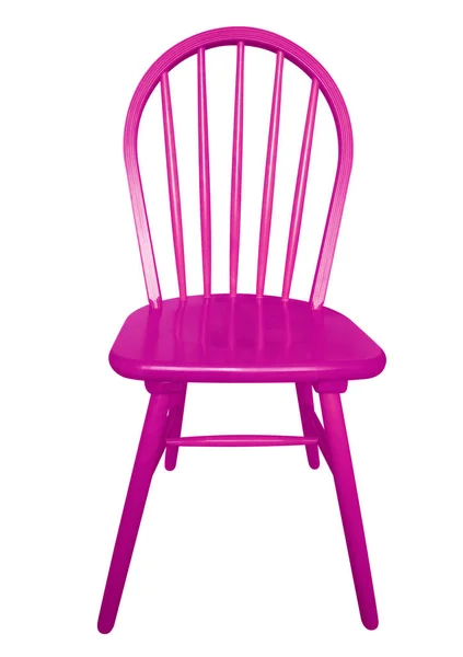 Chaise en bois isolée - rose — Photo