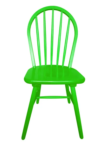 Wooden chair isolated - green — Stock Photo, Image