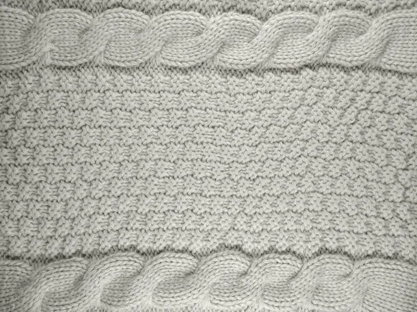 Knitted Wool Background - White — Stock Photo, Image