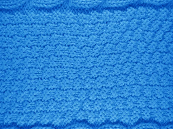 Sfondo in lana lavorato a maglia - Azzurro — Foto Stock