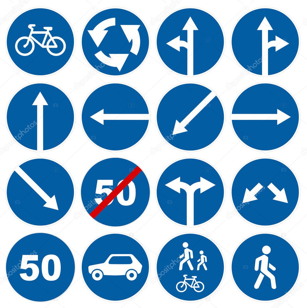 Road traffic signs collections