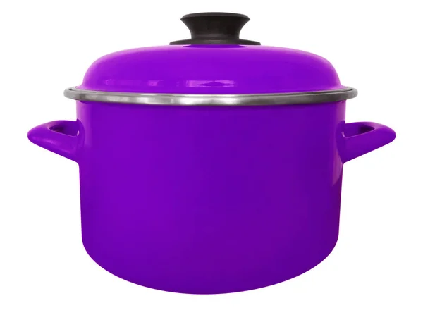 Saucepan isolated - violet — Stock Photo, Image