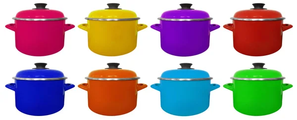 Saucepan isolated - colorful — Stock Photo, Image