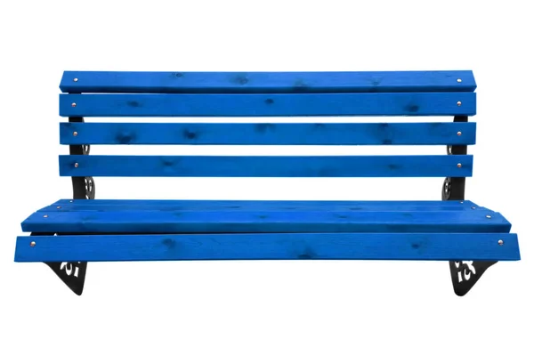 Dřevěná lavička - světle modrá — Stock fotografie