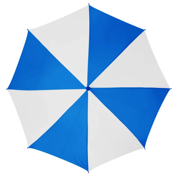 Deštník izolované - světle modro-bílá — Stock fotografie