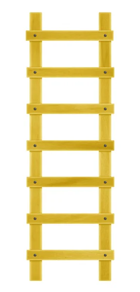 Dřevěné krok žebřík - žlutý — Stock fotografie