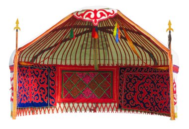İzole kazak yurt