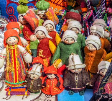 Almatı, Kazakistan'ın pazarda Hatıra Eşyası