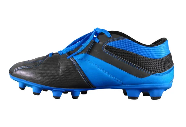 Buty piłkarskie na białym tle - jasnoniebieski — Zdjęcie stockowe