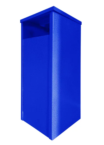 Garbage can - blauw — Stockfoto