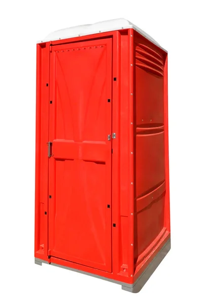 Portable plastic toilet - red — Stock Photo, Image