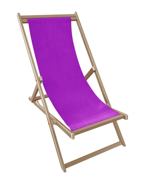 Strandstoel geïsoleerd - violet — Stockfoto