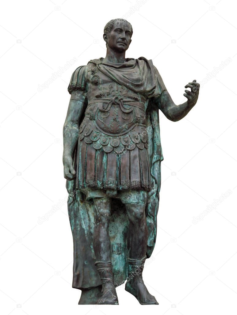 Rimini - Julius Caesar statue - isolated