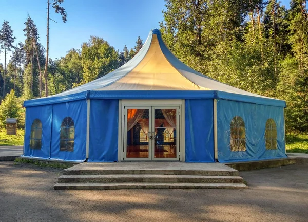 Big tent in the forest — Stock Photo, Image