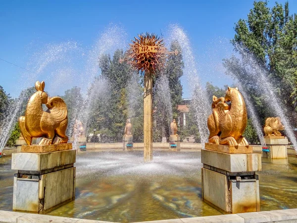 Almaty - Fountain Oriental calendar — Stock Photo, Image