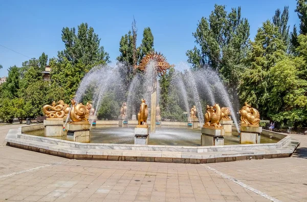 Almaty - Fountain Oriental calendar — Stock Photo, Image