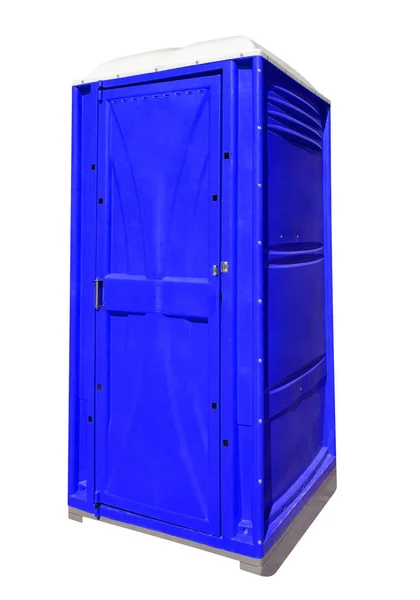 Portatif plastik tuvalet - mavi — Stok fotoğraf
