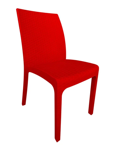 Chaise en osier - rouge — Photo