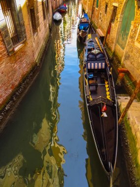 Venedik - gondol büyük Kanal üzerinde