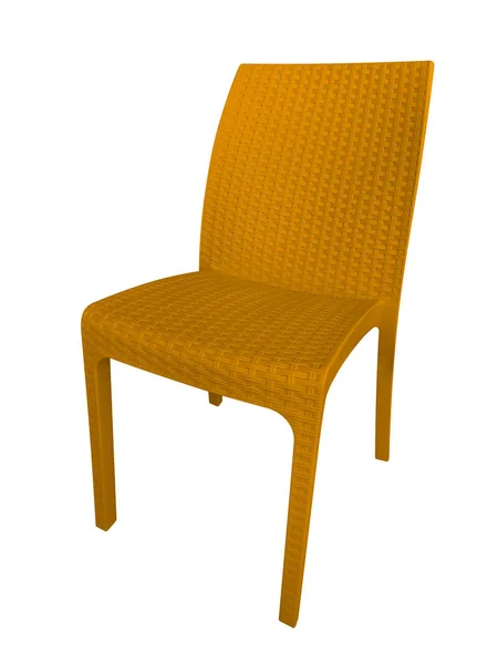 Rieten stoel - geel — Stockfoto