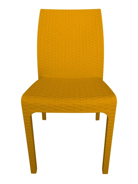 Плетеный стул - желтый — стоковое фото