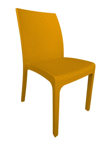 Silla de mimbre - amarillo — Foto de Stock