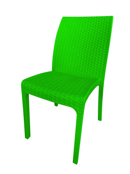 Sedia in vimini verde — Foto Stock