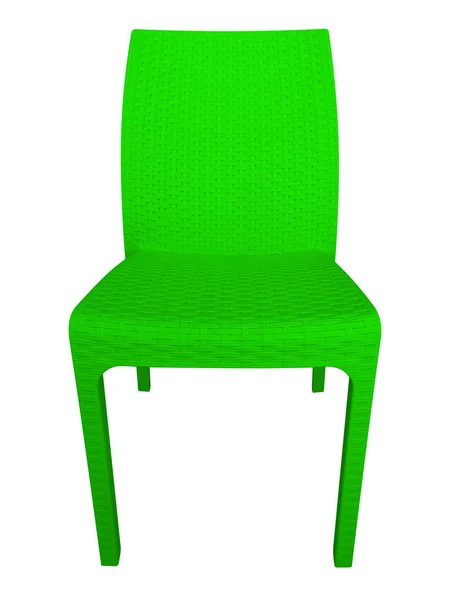 Плетеный стул - зеленый — стоковое фото