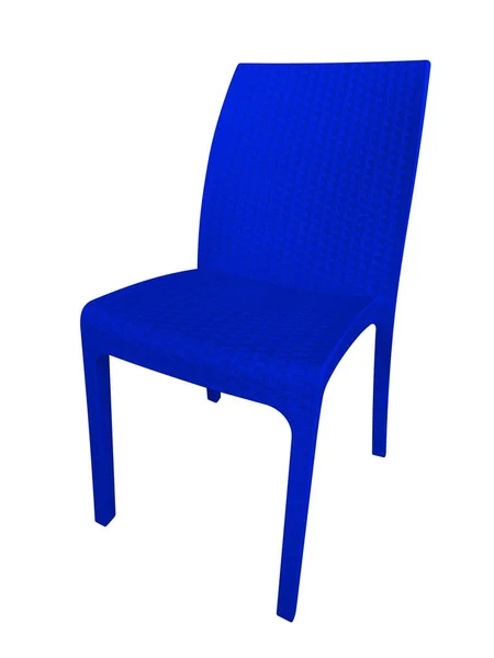 Ψάθινη καρέκλα - μπλε — Φωτογραφία Αρχείου