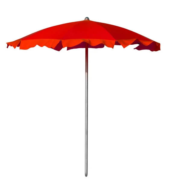 Beach umbrella - red — Stock Photo, Image